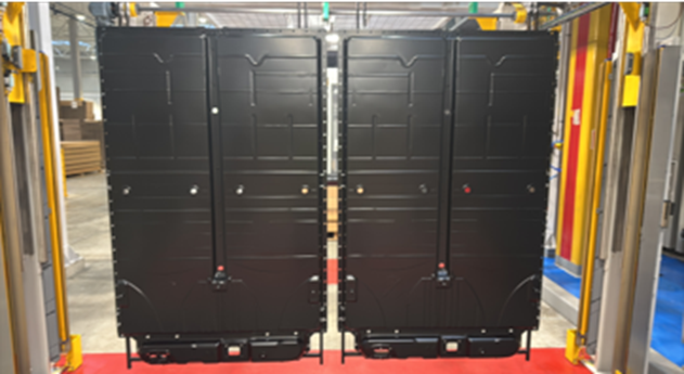 KUKA industrial robot arm automating the handling process on the surface treatment line